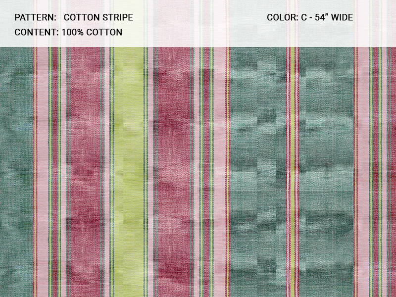 Cotton Stripe fabric in C - Catania Silks